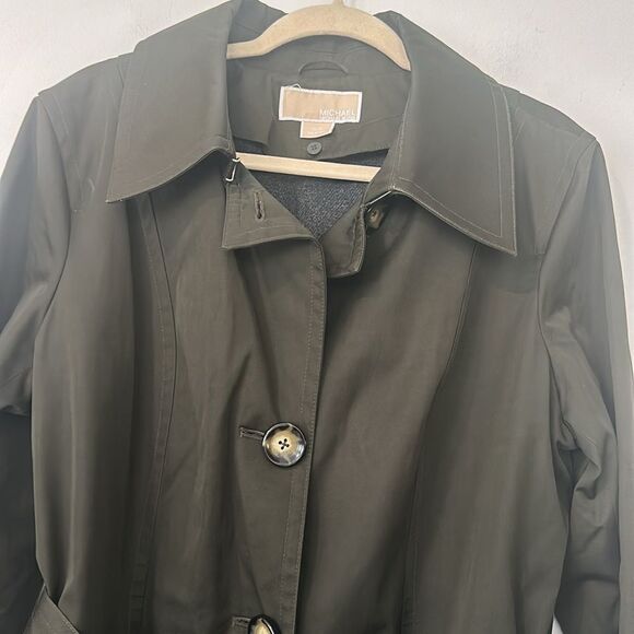 Michael Kors Olive Green Trench Coat XL - Picture 2 of 8